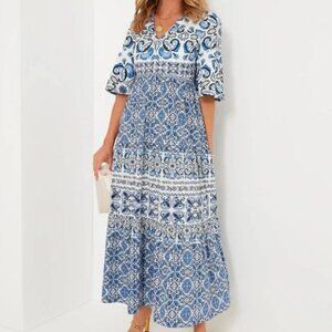 Tuckernuck Majolica Tile Ginger Dress XXL